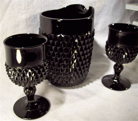 See more ideas about indiana glass, diamond point, glass. . Tiara black diamond point glass